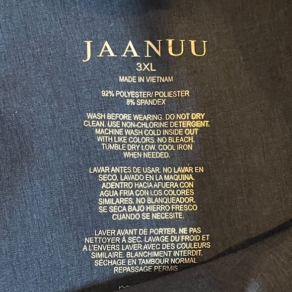 Women's Jaanuu Royal Blue Scrub Windbreaker Style Pants 3X - Picture 3 of 6